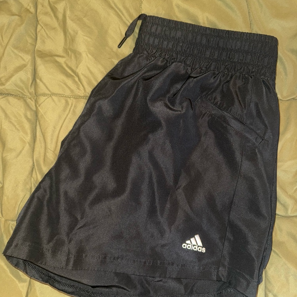 Adidas Black Athletic Shorts with Elastic Waistband